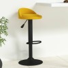 VidaXL Scaun de bar, galben, catifea