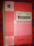 Matematica manual pentru clasa a IX- a geometrie si trigonometrie an 1980