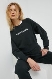 Converse bluza femei, culoarea negru, cu imprimeu