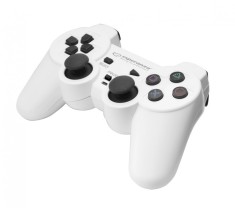 Controller cu fir PS3/PC Esperanza Trooper, USB, 12 butoane, alb foto