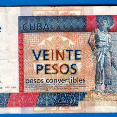 (2) BANCNOTA CUBA - 20 PESOS CONVERTIBLES 2006 - VALOARE NOMINALA MARE