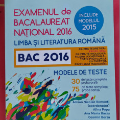 EXAMENUL DE BACALAUREAT NATIONAL LIMBA SI LITERATURA ROMANA MODELE DE TESTE POPA