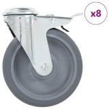 Cumpara ieftin Roti pivotante cu gaura pentru surub, 8 buc., 125 mm