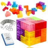Cumpara ieftin Cub magnetic Magic 3D, set Blocuri de constructie STEM, VisionHub&reg;, cu 7 blocuri magnetice, forme multiple, 54 carti de ghidare, dezvoltarea inteligen