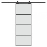 vidaXL Ușă glisantă cu set feronerie, 76x205 cm, sticlă ESG/aluminiu
