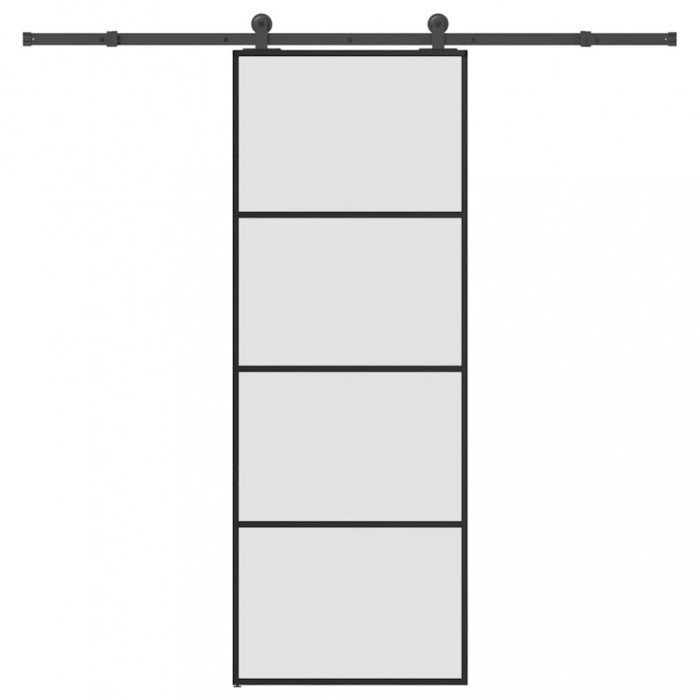 vidaXL Ușă glisantă cu set feronerie, 76x205 cm, sticlă ESG/aluminiu 3332864