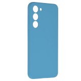 Husa soft edge compatibila cu samsung galaxy s23 plus, antiamprenta, interior microfibra, camera extra pro, albastru