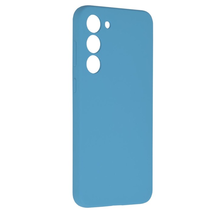 Husa soft edge compatibila cu samsung galaxy s23 plus, antiamprenta, interior microfibra, camera extra pro, albastru