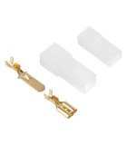 Cupla 1 contact cu protectie papuc auto 1x tata+mama 6.3mm, Oem