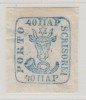 ROMANIA 1858 LP 6 CAP DE BOUR EMISIUNEA II-a 40 PARALE ALBASTRU/HARTIE ALBA GUMA ORIGINALA SARNIERA, Nestampilat