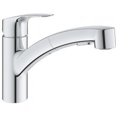 Baterie bucatarie monocomanda, cu dus extractibil, crom lucios, Grohe Eurosmart New