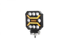 Led lampa cu halogen pentru camioane tractor, roll bar, ATV, jeep, utilaje agricole etc. alb si galben portocaliu, 10 x 110 x 37 mm E-mark E9, 27W 12-