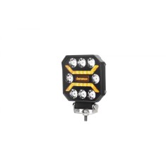 Led lampa cu halogen pentru camioane tractor, roll bar, ATV, jeep, utilaje agricole etc. alb si galben portocaliu, 10 x 110 x 37 mm E-mark E9, 27W 12-