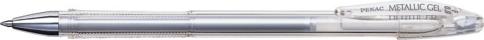 Pix cu gel Penac FX-3, 0.8mm, metalic, con metalic, corp transparent - scriere