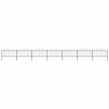 VidaXL Gard de grădină cu v&acirc;rf tip suliță din oțel, 1248 cm, negru