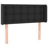 Cumpara ieftin Tablie de pat cu aripioare negru 103x16x78/88cm piele ecologica