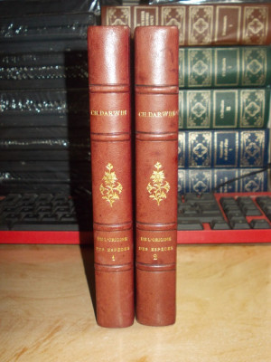 CHARLES DARWIN - ORIGINEA SPECIILOR , TRADUCTION CLEMENCE ROYER ( 2 VOL.) ,1929* foto