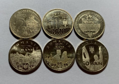Lot 6 monede 50 Bani 2011-2019, Romania, UNC, de circulatie, din fisic foto