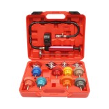 Trusa tester presiune instalatie racire auto cu manometru, 14 piese