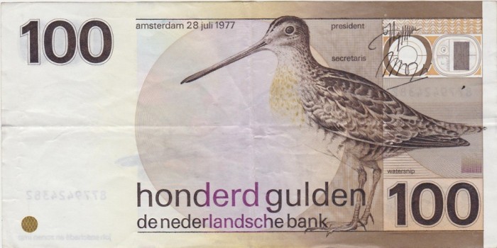 OLANDA 100 GULDENI 1977 VF+