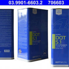 Lichid de frana DOT5.1 (5L) [uscat: 265°C. umed: 180°C. vascozitate: 750mm²/sec.] - schimbati la fiecare 3 ani