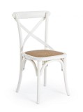 Scaun cu spatar din lemn alb natur Cross 50.5 cm x 52 cm x 87 h x 46 h