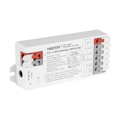 Controller Dimmer Led RGB RGBW RGBCCT, Tuya, WiFi+2.4G, 12-24VDC, MiBoxer E3-WR foto