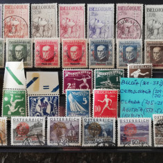 Serii rare timbre Austria,Belgia,Olanda,Cehoslovacia,cota totala 930 euro Michel