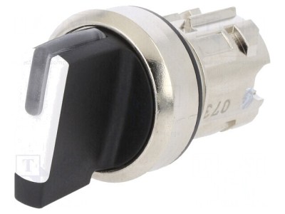 Comutator Rotativ 22mm Alb IP67 foto