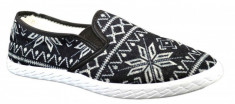 Espadrile barbatesti negre cu model aztec foto