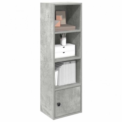 Gossi biblioteca, gri beton, 31x24x102 cm, lemn prelucrat foto