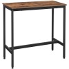 Masa Bar/Bucatarie Leobert Artool, PAL/Otel, 100x40x90 cm, Maro Rustic, Inalta, Suport Picioare, Living/Bistro