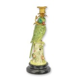 Sfesnic papagal din portelan cu soclu din marmura BG-54