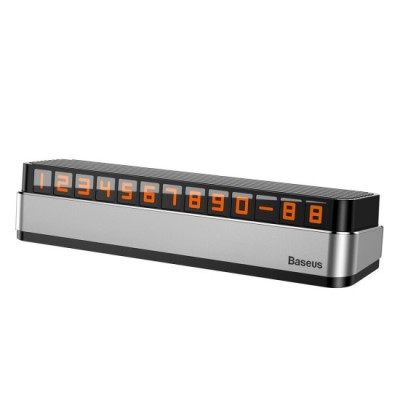 Suport Numar Auto Bord - Baseus Moonlight Box Series (ACNUM-B0S) - Silver foto