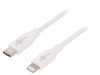 Cablu USB 2.0 Apple Lightning la USB-C 0.5m Alb 87W, Goobay