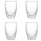 Set 4 Pahare din sticla Borosilicata cu pereti dubli, 350 ml x 4