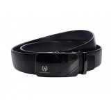 Curea barbati, casual, eleganta, din piele naturala, Negru 3.5cm - CK23N, MADE IN ROMANIA