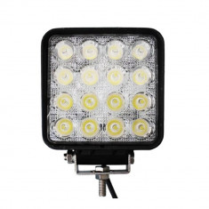 Proiector LED Auto Offroad 4D 48W/12V-24V, 3520 Lumeni, Patrat, Spot Beam 30 Grade