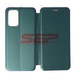 Husa Flip Cover Samsung Galaxy A72, Tip Carte, Piele Eco, Protectie 360, Round, Sea Green