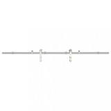 Cumpara ieftin Set piese pentru usa glisanta, argintiu, 200 cm otel inoxidabil
