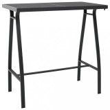 Cumpara ieftin Masă de bar grădină, negru, 110x60x110 cm, sticlă securizată