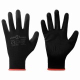 vidaXL Manusi pentru Muncă 12 pcs Negru 7 / S Poliester 42020710