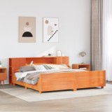 VidaXL Cadru de pat fără saltea, maro ceruit 180x200 cm lemn masiv pin