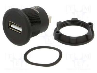 Adaptor USB A soclu ONPOW, USB 2.0, Filet M22 foto