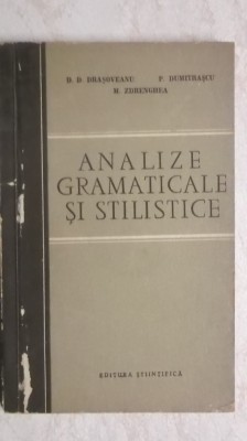 D. Drasoveanu, P. Dumitrascu, M. Zdrenghea - Analize gramaticale si stilistice foto