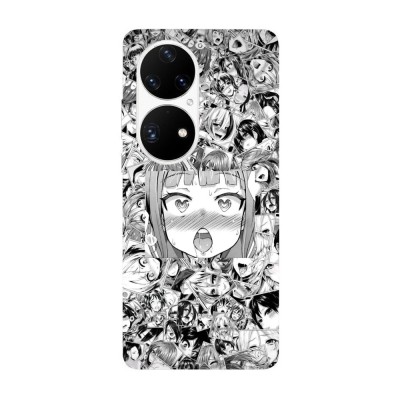 Husa compatibila cu Huawei P40 model Ahegao Black&amp;amp;amp;White, Silicon, TPU, Viceversa foto