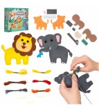 Set Creativ de Cusut si Brodat pentru Copii 6 Animalute din Fetru