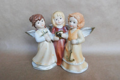 Figurina/bibelou Goebel, cu 3 ingeri reprezentand dragostea, credinta, speranta foto