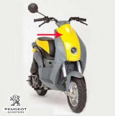 Carena fata superioara originala Peugeot Ludix 10 One &amp;ndash; Ludix 14 Classic 2T 50cc - culoare: galben foto