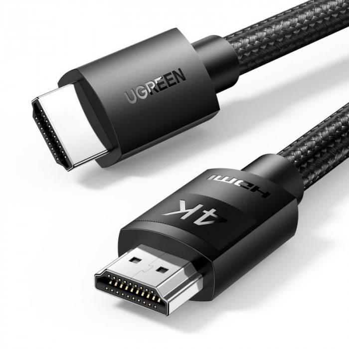 Cablu Audio si Video HDMI la HDMI UGREEN, 3 m, 4K, 60Hz, Negru 40102